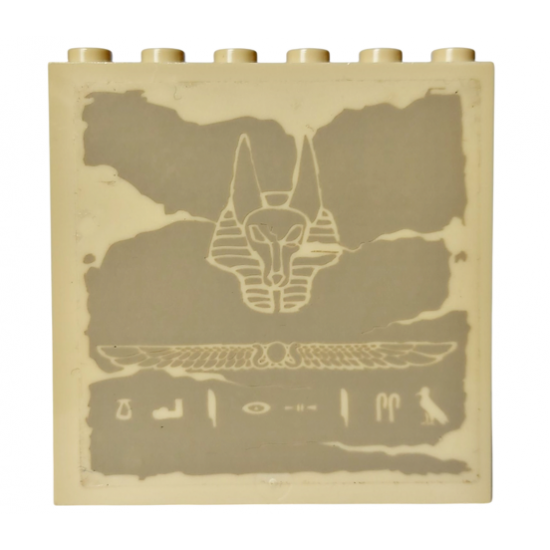 Panel 1 x 6 x 5 with Hieroglyphs and Anubis Mask Pattern (Sticker) - Set 7621