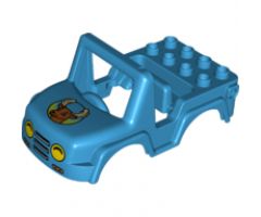 Duplo, Vehicle Car Body Off Road with Headlights and Deer Head Pattern