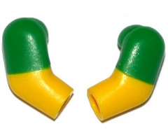 Arm, (Matching Left and Right) Pair with Green Short Sleeves Pattern