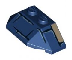 Wedge 2 x 4 Triple with Brick Pattern (Scarab Thorax)