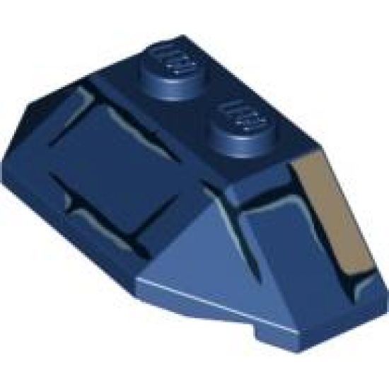 Wedge 2 x 4 Triple with Brick Pattern (Scarab Thorax)