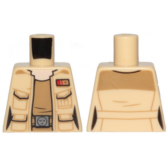 Torso Female Outline SW Jacket with Resistance Army Lieutenant Rank Badge and Dark Tan Undershirt Pattern