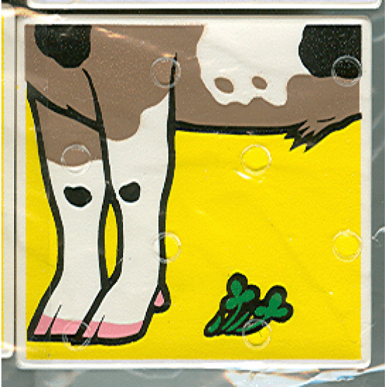 Duplo, Tile 2 x 2 x 1 with Goat Mosaic Picture 05 Pattern (Set 1078)