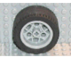 Wheel & Tire Assembly 30.4mm D. x 20mm with 3 Pin Holes with Black Tire 43.2 x 22 ZR (44292 / 44309)