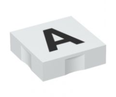 Duplo, Tile 2 x 2 with Black Capital Letter A Pattern