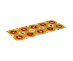 Duplo, Cloth Blanket 5 x 12 with Orange and Red Picnic Pattern