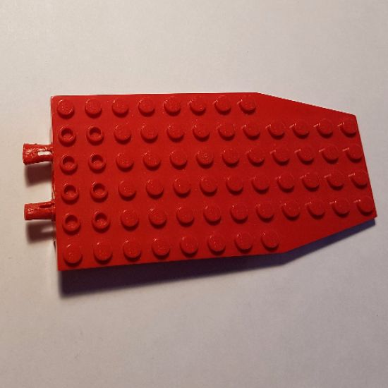 Wedge, Plate 6 x 12 x 1 Cut Corners with 2 Fixed Rotatable Pins
