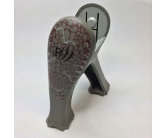 Animal, Body Part Dinosaur Legs Long, Set 1371 Pattern - Dark Red, White Scales and 'JPIII'