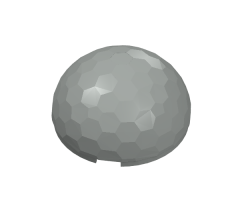 Cylinder Hemisphere 4 x 4 Multifaceted