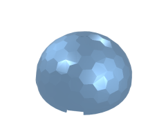 Cylinder Hemisphere 4 x 4 Multifaceted