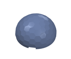 Cylinder Hemisphere 4 x 4 Multifaceted