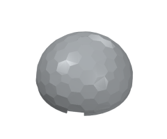 Cylinder Hemisphere 4 x 4 Multifaceted