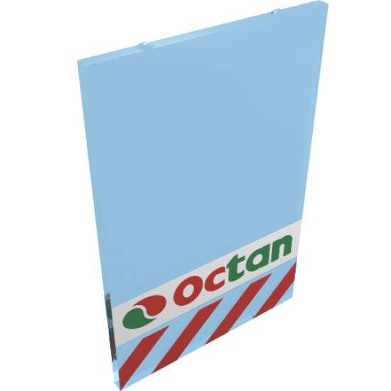 Glass for Window 1 x 4 x 5 with Octan Logo Pattern
