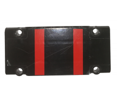 Technic, Panel Plate 5 x 11 x 1 with 2 Red Stripes with Corner Cutouts Pattern (Sticker) - Set 8081