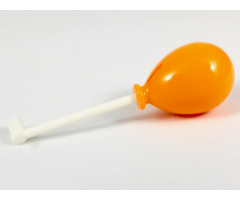 Minifigure, Utensil Thin Bar with Handle with Orange Balloon