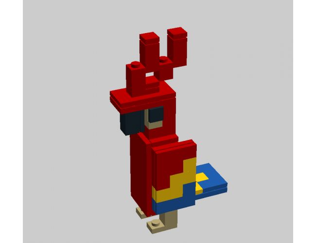 Miniature Minecraft Parrot