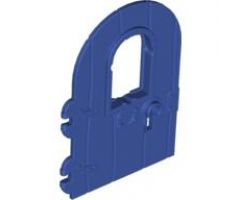 Door 1 x 4 x 6 Round Top with Window and Keyhole, Nonreinforced Edge