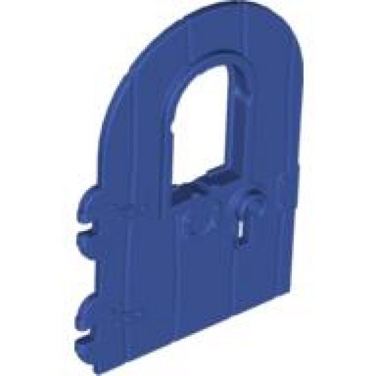 Door 1 x 4 x 6 Round Top with Window and Keyhole, Nonreinforced Edge