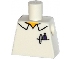 Torso Simpsons Shirt with Pens in Pocket and Collar Outline Pattern
