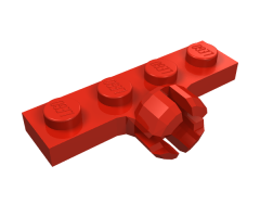 Plate, Modified 1 x 4 with Tow Ball Socket, Short, 4 Slots (7mm Socket Length)
