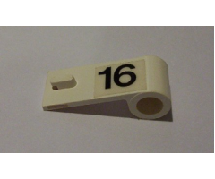 Door 1 x 3 x 1 Right with Number 16 Pattern (Sticker) - Set 6634
