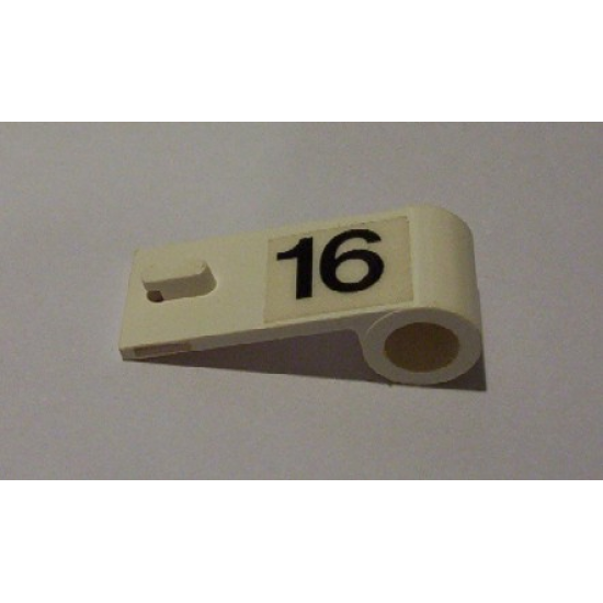 Door 1 x 3 x 1 Right with Number 16 Pattern (Sticker) - Set 6634