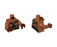 Torso Female, Gold Necklace and Lion Head Belt Buckle, Reddish Brown Belt and Trim Pattern / Dark Orange Arms / Reddish Brown Hands