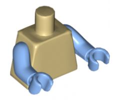 Torso Plain / Medium Blue Arms / Medium Blue Hands