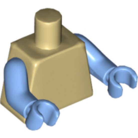 Torso Plain / Medium Blue Arms / Medium Blue Hands