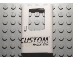 Door 1 x 4 x 5 Train Right with Black 'CUSTOM RALLY VAN' Pattern (Sticker) - Set 5550