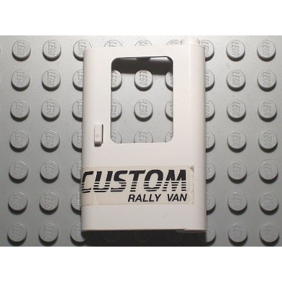 Door 1 x 4 x 5 Train Right with Black 'CUSTOM RALLY VAN' Pattern (Sticker) - Set 5550