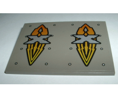 Slope 10 6 x 8 with 'X' Island Xtreme Stunts Logo Pattern (Sticker) - Set 6737