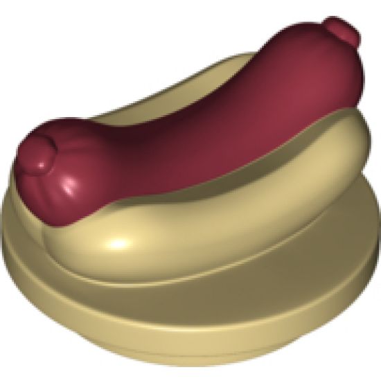 Duplo, Food & Drink Hot Dog with Dark Red Sausage Pattern