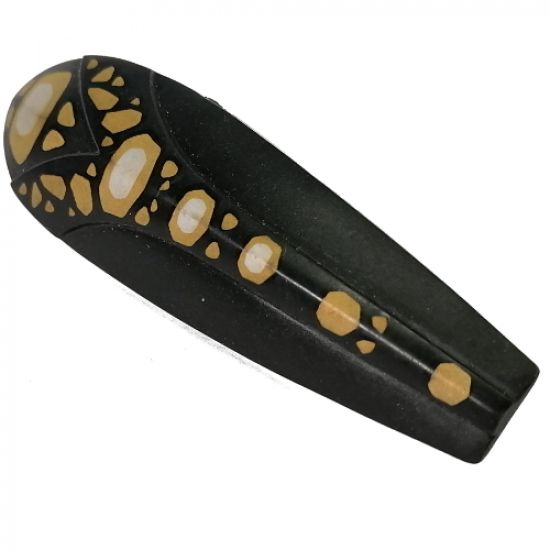 Galidor Accessory Shield 4 x 12 x 3 Rubber with Axle, Gold and Silver Spots Pattern
