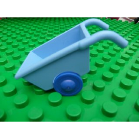 Duplo, Figure Wear & Utensil Wheelbarrow with Thin Blue Wheels