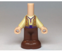 Micro Doll, Body Part Lower with Tan Shirt and Reddish Brown Pants Pattern (Kristoff)