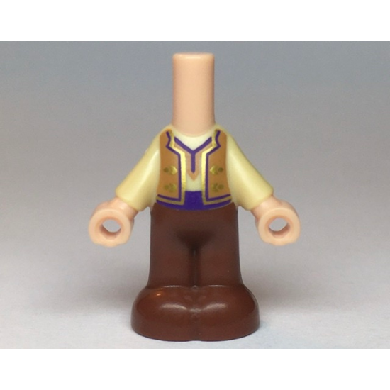 Micro Doll, Body Part Lower with Tan Shirt and Reddish Brown Pants Pattern (Kristoff)