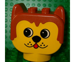 Duplo Figure Head Animal 2 x 2 Base Dog