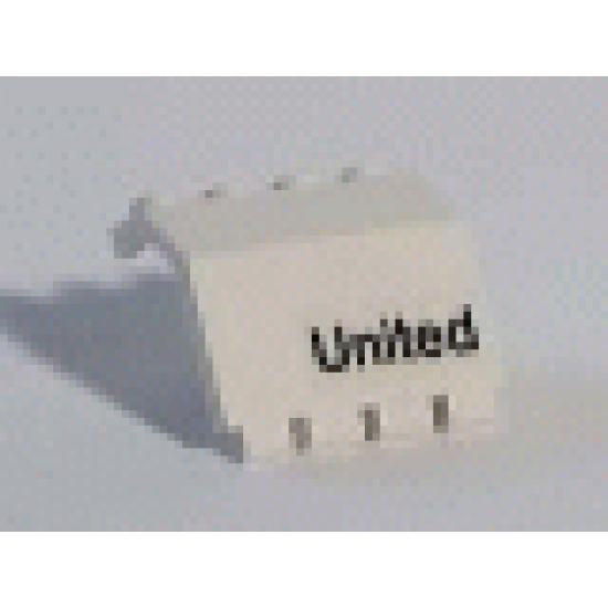 Panel 2 x 4 x 3 1/3 with Hinge with 'United' Pattern (Sticker) - Set 1682