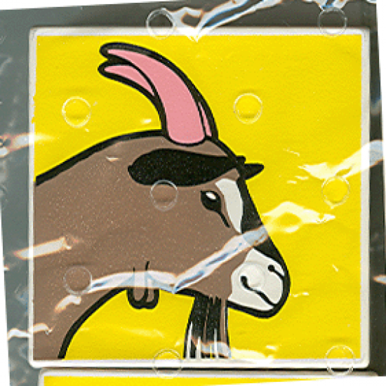 Duplo, Tile 2 x 2 x 1 with Goat Mosaic Picture 15 Pattern (Set 1078)