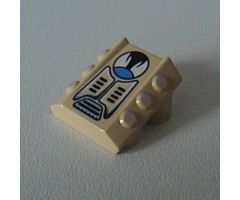 Brick, Modified 2 x 2 No Studs, Sloped with 6 Side Pistons Raised and Duster Pattern
