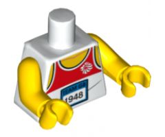 Torso Tank Top with 'TEAM GB 1948' Pattern / Yellow Arms / Yellow Hands