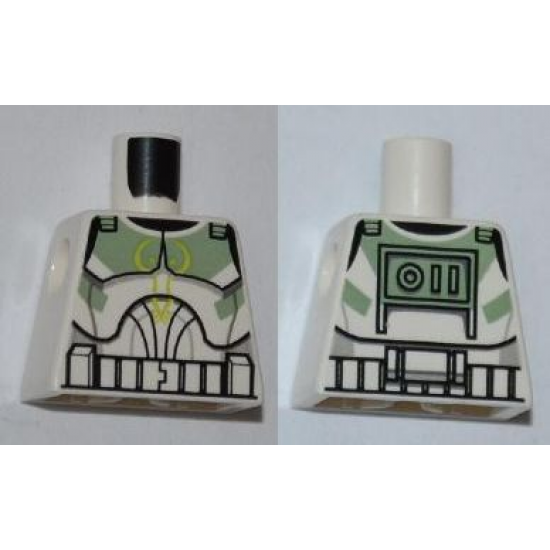 Torso SW Armor Clone Trooper with Sand Green Markings Pattern (Clone Wars)