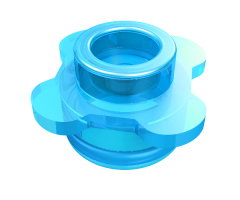Plate, Round 1 x 1 with Flower Edge (4 Knobs / Petals)