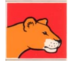 Duplo, Tile 2 x 2 x 1 with Lion Mosaic Picture 09 Pattern (Set 1019)