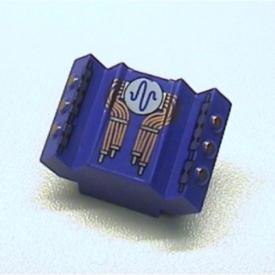 Brick, Modified 2 x 2 No Studs, Sloped with Angled Side Block Extensions and Pulse Pattern (Set 4575)