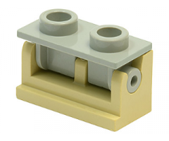 Hinge Brick 1 x 2 Base with Light Gray Hinge Brick 1 x 2 Top Plate (3937 / 3938)