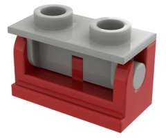 Hinge Brick 1 x 2 Base with Light Gray Hinge Brick 1 x 2 Top Plate (3937 / 3938)