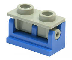 Hinge Brick 1 x 2 Base with Light Gray Hinge Brick 1 x 2 Top Plate (3937 / 3938)