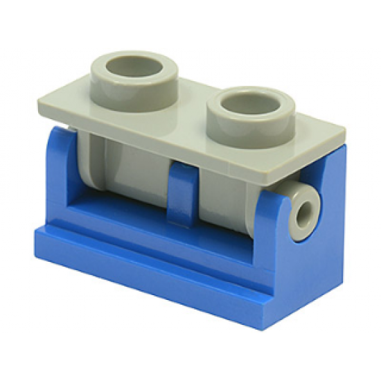 Hinge Brick 1 x 2 Base with Light Gray Hinge Brick 1 x 2 Top Plate (3937 / 3938)